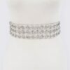 Multi-Stone Clear Waist Belt