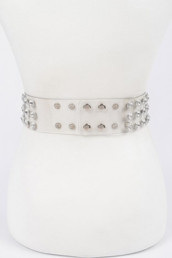 Multi-Stone Clear Waist Belt