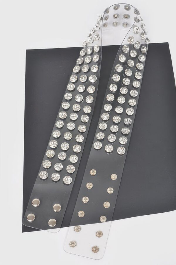 Multi-Stone Clear Waist Belt