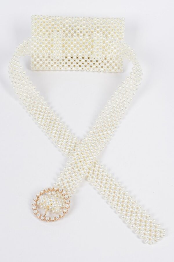 Handmade Faux Pearl Belt Bag – PVC Waist Pouch