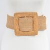 Oversized Bamboo-Buckle Elastic Waist Belt