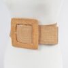 Oversized Bamboo-Buckle Elastic Waist Belt