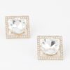 Framed Rhinestone Stud Earrings – Polished Sparkle