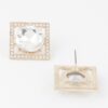 Framed Rhinestone Stud Earrings – Polished Sparkle