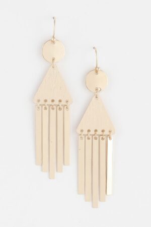 Geometric Bar Drop Earrings – Minimalist Linear Silhouette