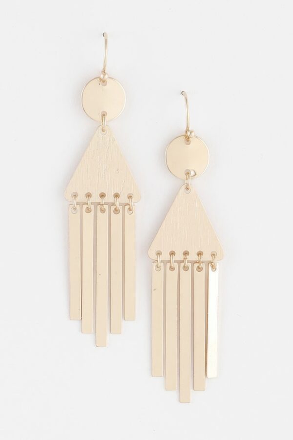 Geometric Bar Drop Earrings – Minimalist Linear Silhouette