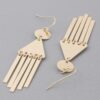 Geometric Bar Drop Earrings – Minimalist Linear Silhouette