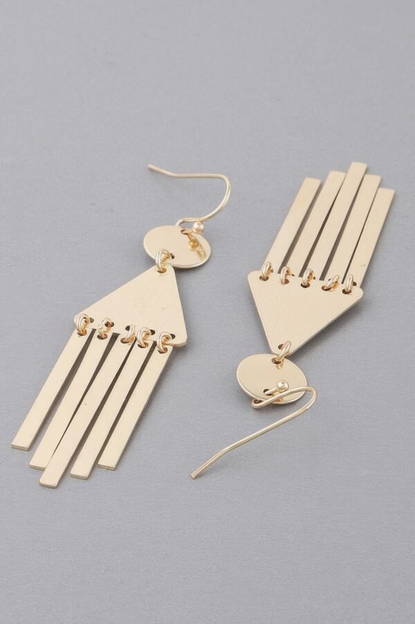 Geometric Bar Drop Earrings – Minimalist Linear Silhouette