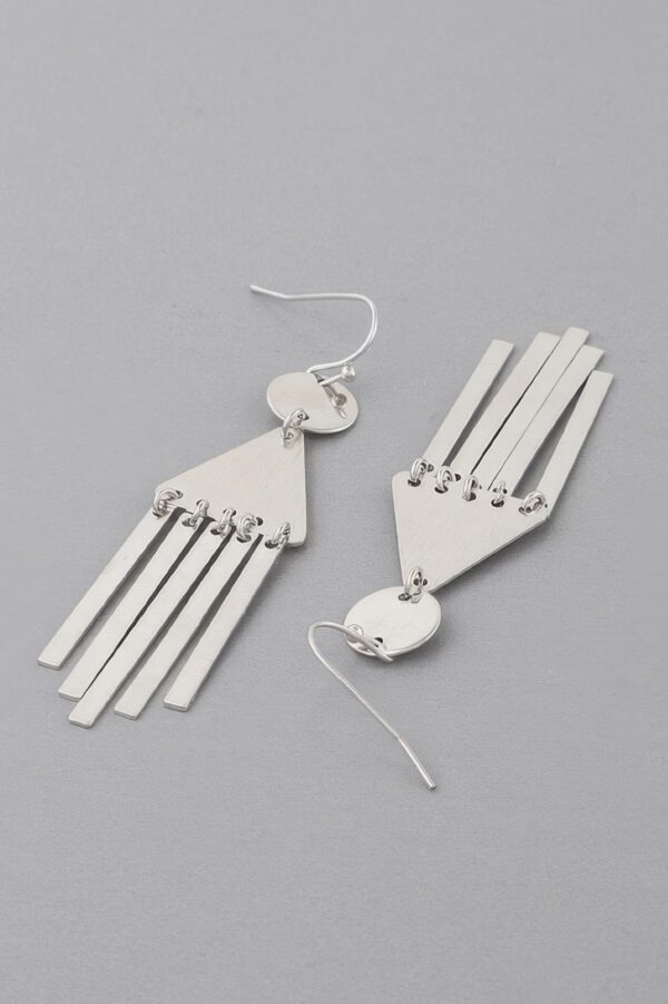 Geometric Bar Drop Earrings – Minimalist Linear Silhouette