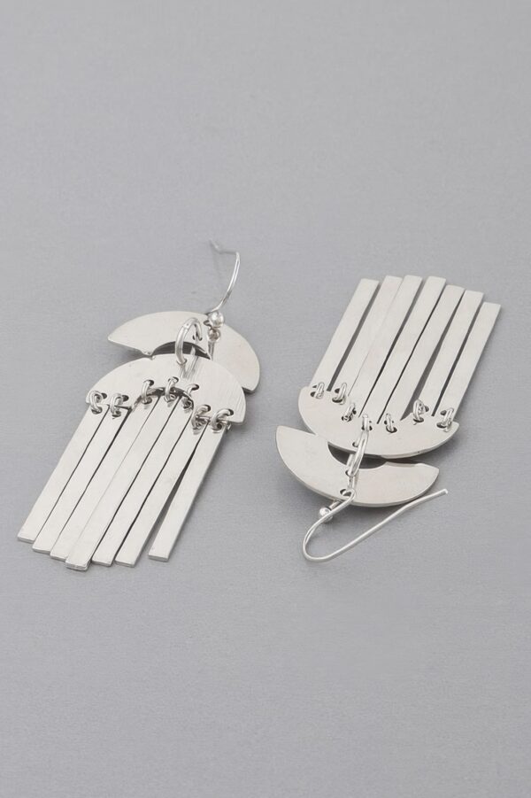 Double Arch Bar Drop Earrings – Modern Geometric Drop
