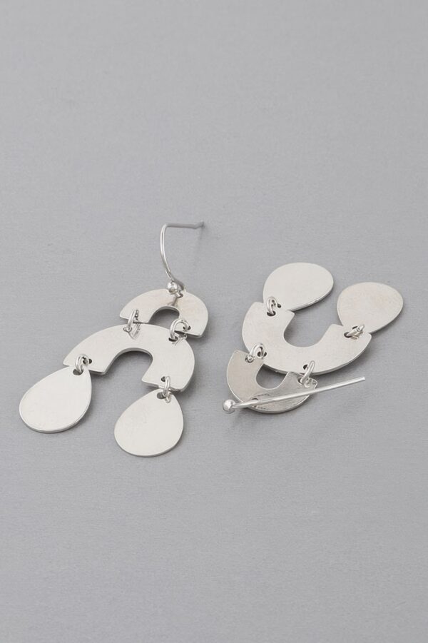 Double Arch Teardrop Earrings – Layered Geometric Drop