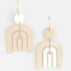 Triple Arch Drop Earrings – Layered Geometric Design