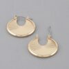 Rising Disk Hoop Earrings – Polished Disk Detail