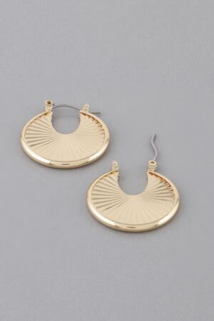 Rising Disk Hoop Earrings – Polished Disk Detail