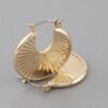 Rising Disk Hoop Earrings – Polished Disk Detail