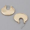 Rising Disk Hoop Earrings – Polished Disk Detail