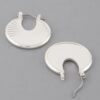 Rising Disk Hoop Earrings – Polished Disk Detail