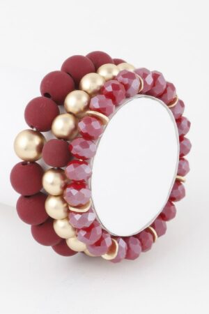 Two-Tone Crystal Bead Bracelet – Sparkling Finish