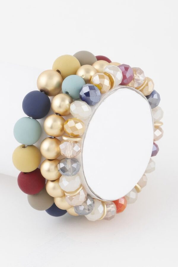 Two-Tone Crystal Bead Bracelet – Sparkling Finish