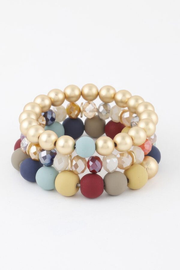 Two-Tone Crystal Bead Bracelet – Sparkling Finish