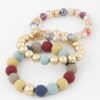 Two-Tone Crystal Bead Bracelet – Sparkling Finish