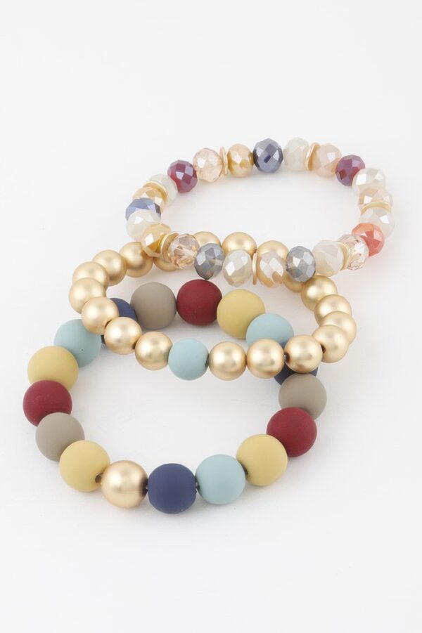 Two-Tone Crystal Bead Bracelet – Sparkling Finish