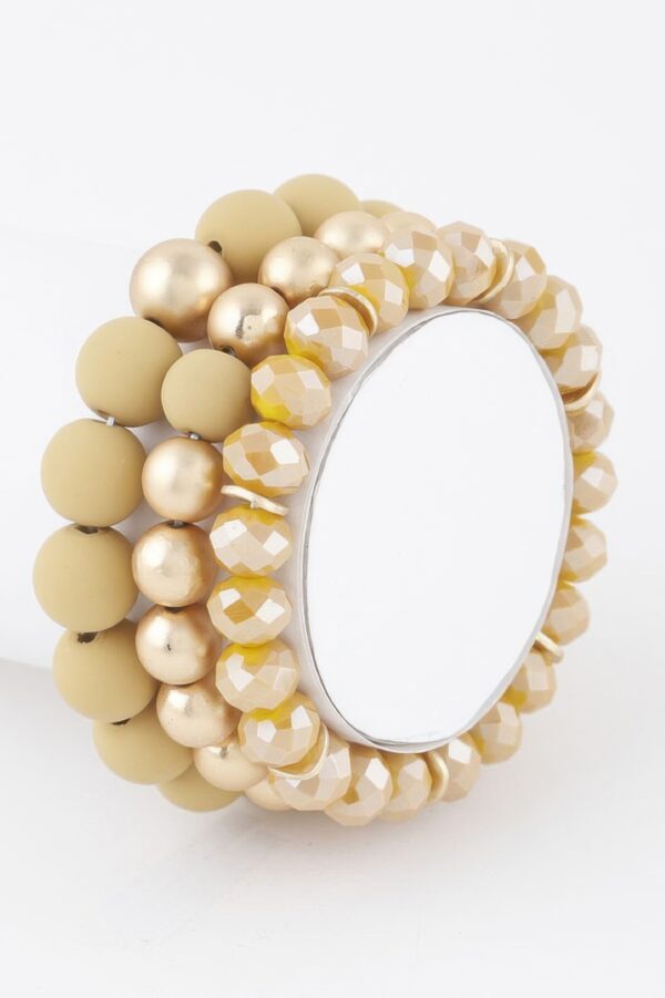 Two-Tone Crystal Bead Bracelet – Sparkling Finish