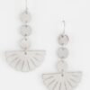 Circle Flower Drop Earrings – Layered Floral Drop