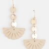 Circle Flower Drop Earrings – Layered Floral Drop