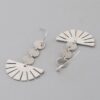 Circle Flower Drop Earrings – Layered Floral Drop
