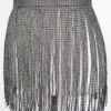 Rhinestone Fringe Waist Belt – Cascading Sparkle