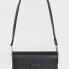 Faux Leather Shoulder Bag – Mixed-Metal Hardware