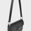 Faux Leather Shoulder Bag – Mixed-Metal Hardware