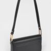 Faux Leather Shoulder Bag – Mixed-Metal Hardware