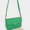 Faux Leather Shoulder Bag – Mixed-Metal Hardware