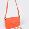 Faux Leather Shoulder Bag – Mixed-Metal Hardware
