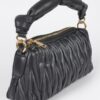 Quilted Faux Leather Top-Handle Bag – Mixed Metal Accents