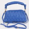 Quilted Faux Leather Top-Handle Bag – Mixed Metal Accents
