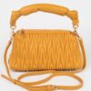 Quilted Faux Leather Top-Handle Bag – Mixed Metal Accents