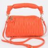 Quilted Faux Leather Top-Handle Bag – Mixed Metal Accents