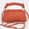 Quilted Faux Leather Top-Handle Bag – Mixed Metal Accents