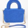 Plush Faux Fur Top-Handle Clutch Bag