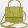 Faux Leather Top Handle Bag – Structured Compact Design