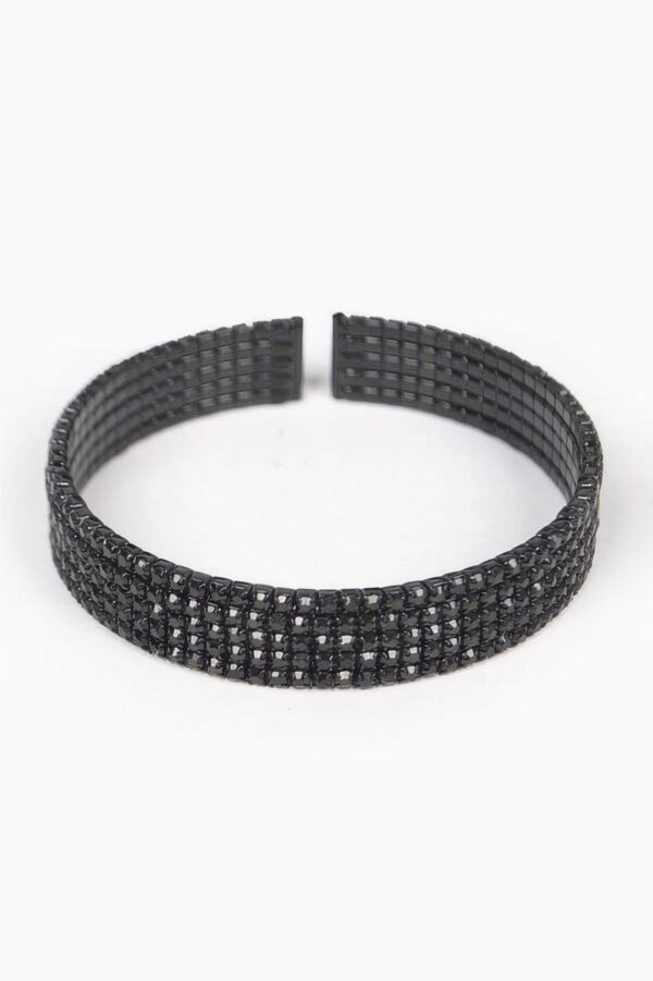 Wrap Rhinestone Bangle – Layered Sparkle Accent