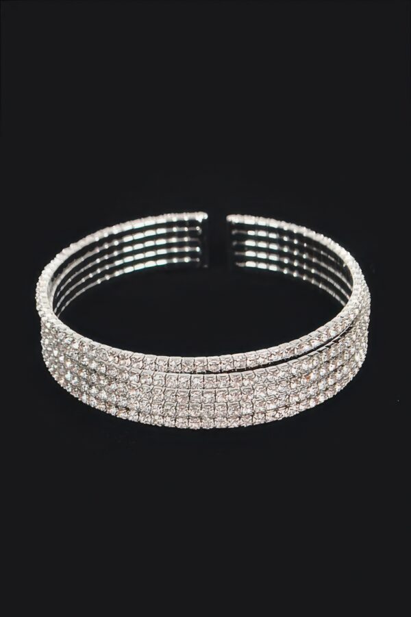 Wrap Rhinestone Bangle – Layered Sparkle Accent
