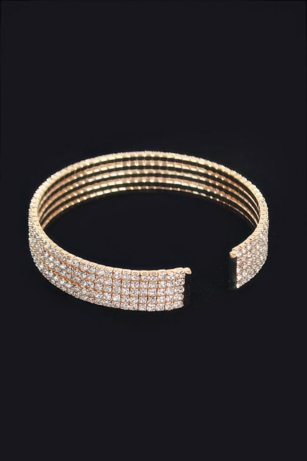 Wrap Rhinestone Bangle – Layered Sparkle Accent