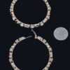 Multi-Rhinestone Hoop Earrings – Polished Circular Hoops