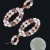 Rhinestone Oval Dangle Earrings – Elongated Drop