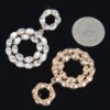 Rhinestone Round Dangle Earrings – Circular Drop
