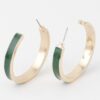 Solid Lined Hoop Earrings – Polished Minimal Hoops